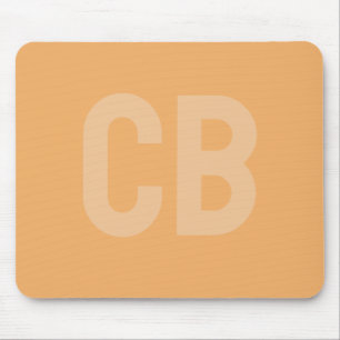 Trend Färg Soft Orange Monogram Mousepad Musmatta