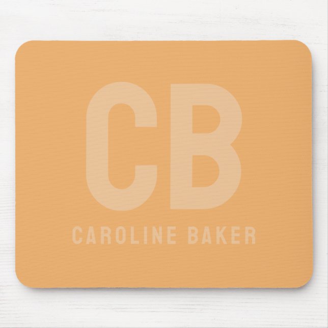 Trend Färg Soft Orange Namn Mousepad Musmatta (Framsidan)