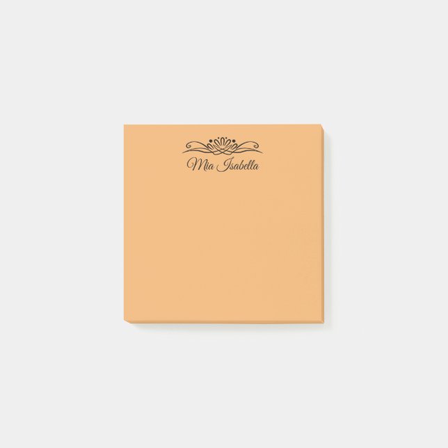 Trend Färg - Soft Orange Namn Post-it Block (Framsida)