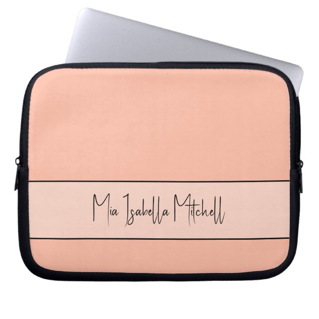 Trend Färg Soft Peach Laptop sleeve (Framsidan)