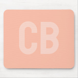 Trend Färg Soft Peach Monogram Mousepad Musmatta