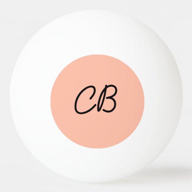 Trend Färg Soft Peach Monogram Ping Pong Boll (Framsidan)