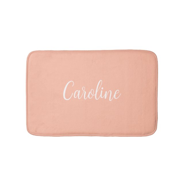 Trend Färg Soft Peach Namn Bath Mat Badrumsmatta (Framsidan)