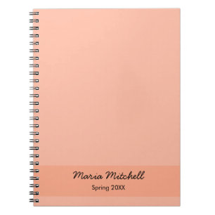Trend Färg - Soft Peach Namn / Text bärbar dator Anteckningsbok
