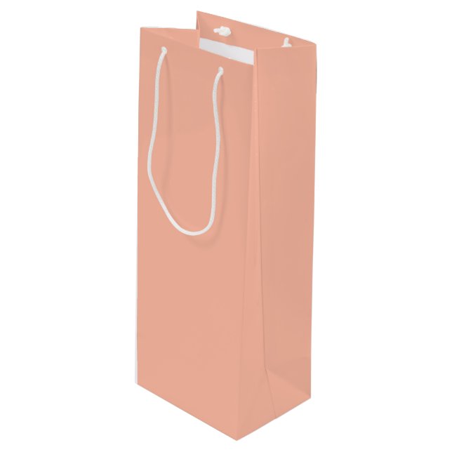 Trend Färg - Soft Peach Vin Gift Bag (Framsidan Vinklad)