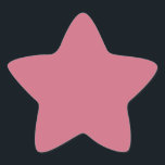 Trend Färg Soft Rosa Stjärnformat Klistermärke<br><div class="desc">Fast mjuk rosa/rosa vin stjärnordetikett från vår "Trendig Rosa jul Färg Collection". Elegant jordgubbsetikett för rosa av jordgubbsbär,  inte bara för jul.</div>