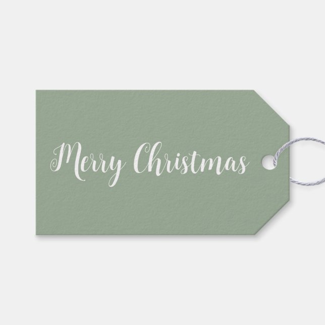 Trend Färg Soft Sage Minimalist Presentetikett (Framsidan (Horisontell))