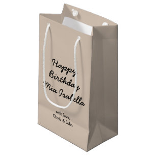 Trend Färg Soft Taupe Anpassningsbar Small Gift Ba