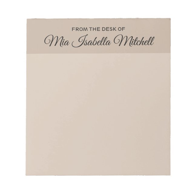Trend Färg - Soft Taupe Classic Anteckningsblock (Framsida)