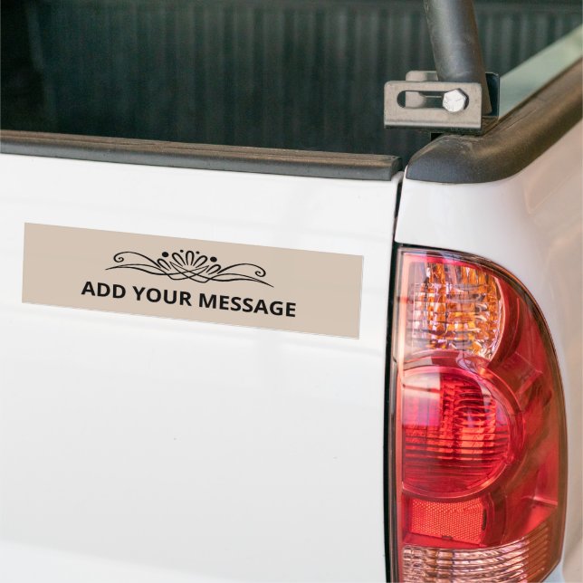 Trend Färg Soft Taupe Lineart Bumper Sticker Bildekal (På lastbil)