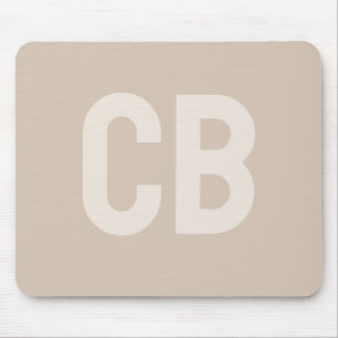 Trend Färg Soft Taupe Monogram Mousepad Musmatta