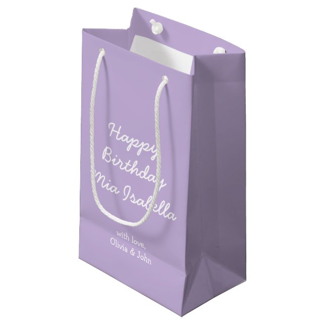 Trend Färg Soft Violet Anpassningsbar Small Gift B (Framsidan Vinklad)