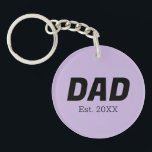 Trend Färg - Soft Violet Keychain<br><div class="desc">Inledning av trendiget vår färg: Mjukt våld. Denna moderna och snyggt nyckelkedja med anpassade, pappa, har fastställt datum. Den enkla och rena designen i solid färger erbjuder en tidlös appell, perfekt för att lägga till lite färg till dina vardagsbehov. Utforska vår trendutveckling i vår färg för fler produkter i samma...</div>