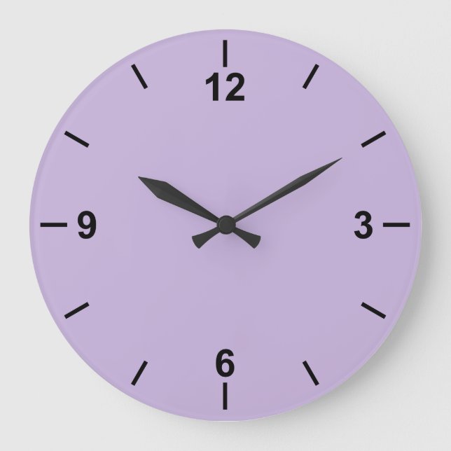Trend Färg Soft Violet Large Wall Clock Stor Klocka (Framsida)