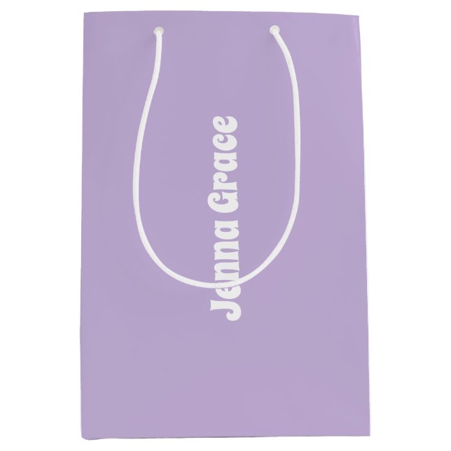 Trend Färg - Soft Violet Medium Namn Gift Bag Bag (Framsidan)