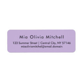 Trend Färg Soft Violet Modern Adressetiketters Returadress Etikett