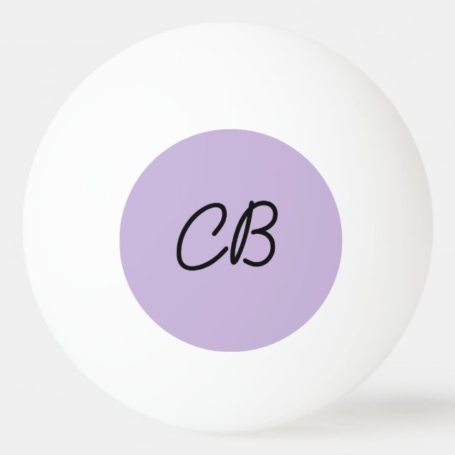 Trend Färg Soft Violet Monogram Ping Pong Boll (Framsidan)