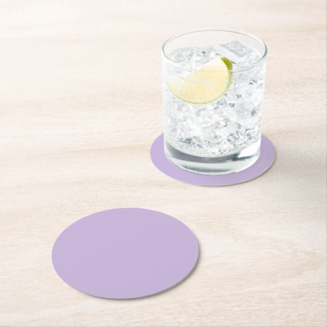 Trend Färg - Soft Violet Papper Underlägg Rund (Insitu)
