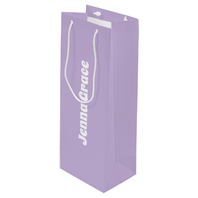 Trend Färg - Soft Violet Vin Gift Bag (Framsidan Vinklad)