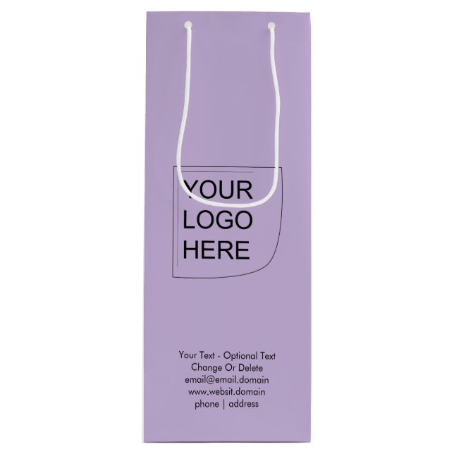 Trend Färg - Soft Violet Vin Logotyp Gift Bag (Framsidan)