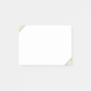 Trend Färg Stripe-Gulten Rosa  Blue Post-it Block