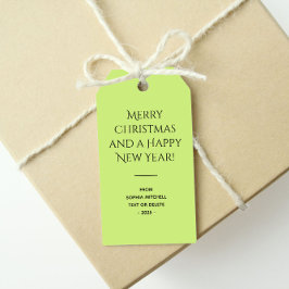 Trend Färg Vår Grönt minimalist Presentetikett