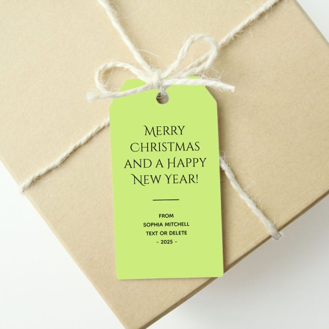 Trend Färg Vår Grönt minimalist Presentetikett (Mockup 1 Spring Green)