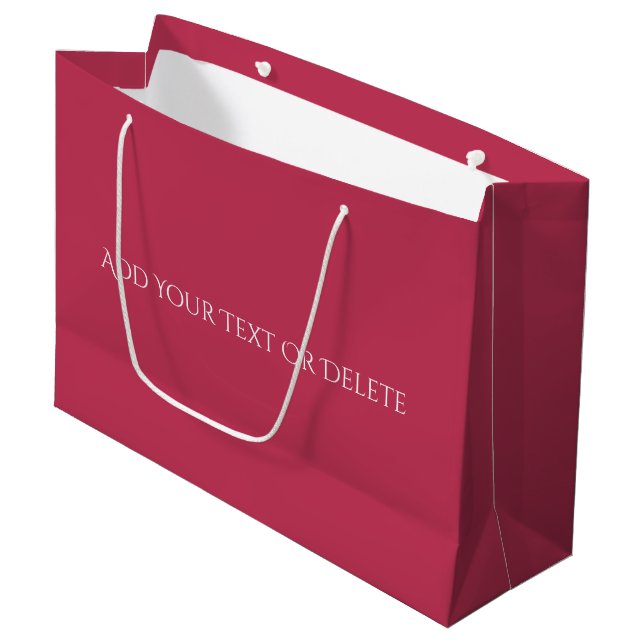 Trend Färg - Vibrant Magenta Large Gift Bag (Framsidan Vinklad)