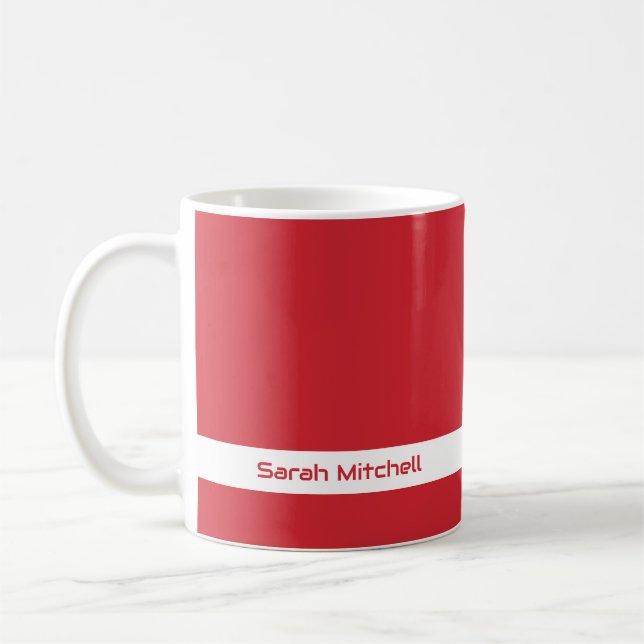 Trend Färg - Vibrant Red Namn Mugg (Vänster)