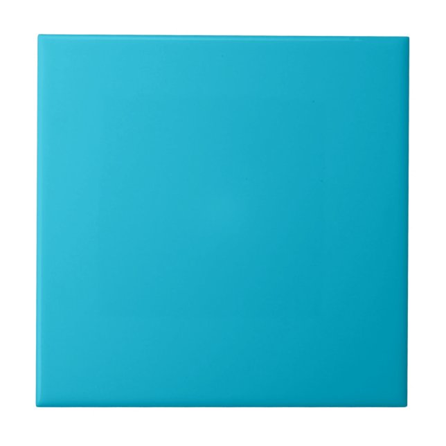 Trend Färg - Vivid Cyan Decorative Ceramic Tile Kakelplatta (Framsidan)