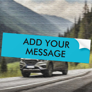 Trend Färg Vivid Cyan Message Bumper-etikett Bildekal