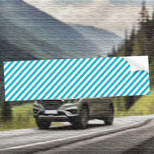 Trend Färg - Vivid Cyan Rand Bumper Sticker Bildekal