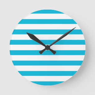 Trend Färg - Vivid Cyan Rand Round Clock - klocka