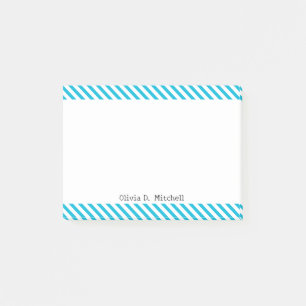 Trend Färg - Vivid Cyan Stripe Post-it Block