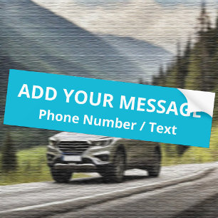Trend Färg - Vivid Cyan Text Bumper-etikett Bildekal