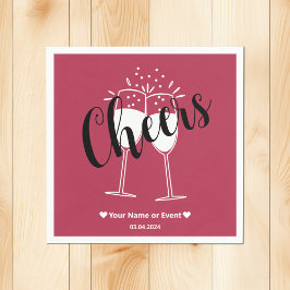 Trend Färg Warm Rosa Cheers Pappra Napkins Pappersservett