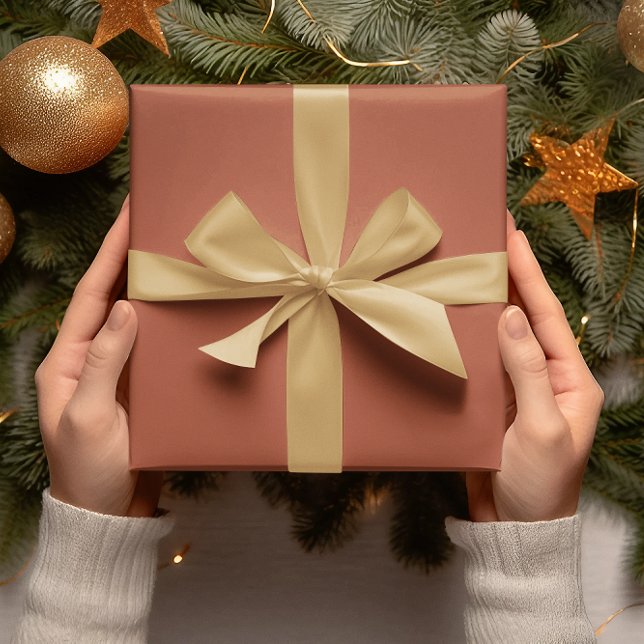 Trend Färger - Burnt Copper Färg - Solid Roll Presentpapper (Skapare uppladdad)