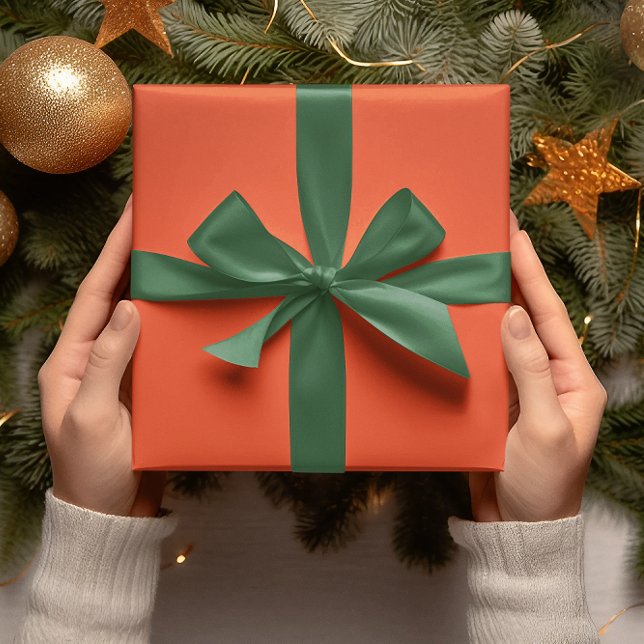 Trend Färger - Flame Red Färg - Solid Roll Presentpapper (Skapare uppladdad)