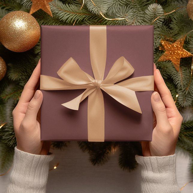 Trend Färger - Mahogany Brown Färg - Solid Roll Presentpapper (Skapare uppladdad)