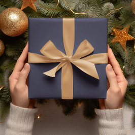 Trend Färger - Navy Blue Färg - Solid Roll Presentpapper