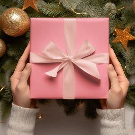 Trend Färger - Watermelon Rosa Färg - Solid Roll Presentpapper