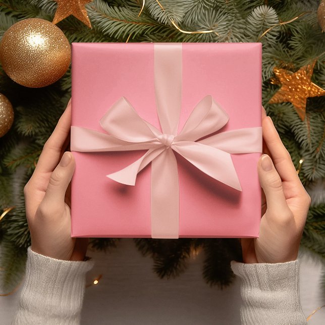 Trend Färger - Watermelon Rosa Färg - Solid Roll Presentpapper (Skapare uppladdad)