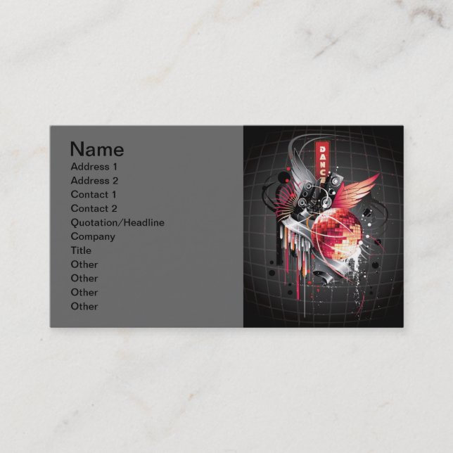 Trend för gratis Vector Musical-tema Visitkort (Framsida)