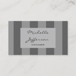 Trend Grått Mönster Handwrite Manager-Affärskort Visitkort