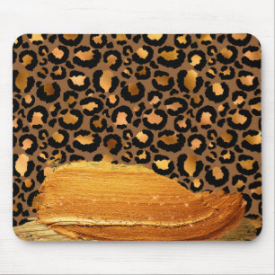 Trend Guld Strokes på Metall Tiger Skin Musmatta