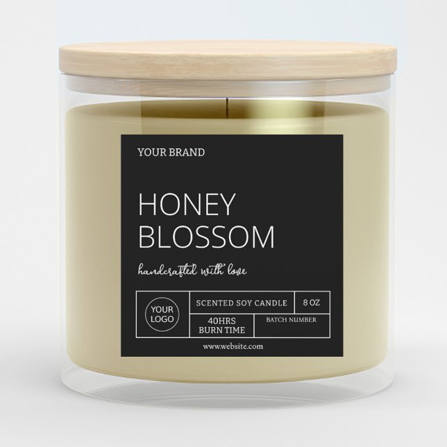 Trend nedladdningsbara svarta ljusetiketter inbjudningar (Skapare uppladdad)