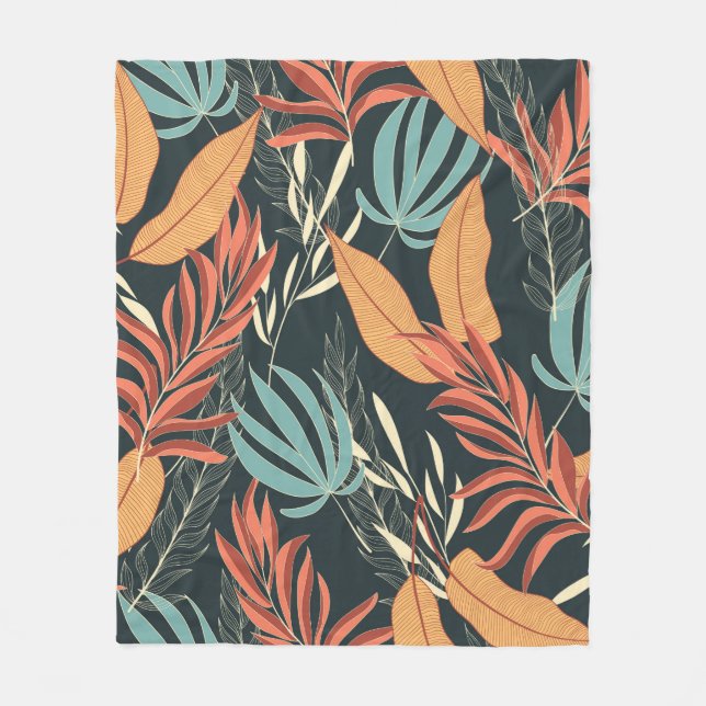 Trend seamless tropical pattern with bright yellow fleecefilt (Framsidan)