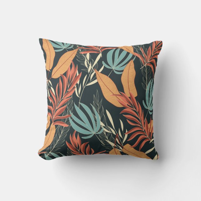 Trend seamless tropical pattern with bright yellow kudde (Framsida)