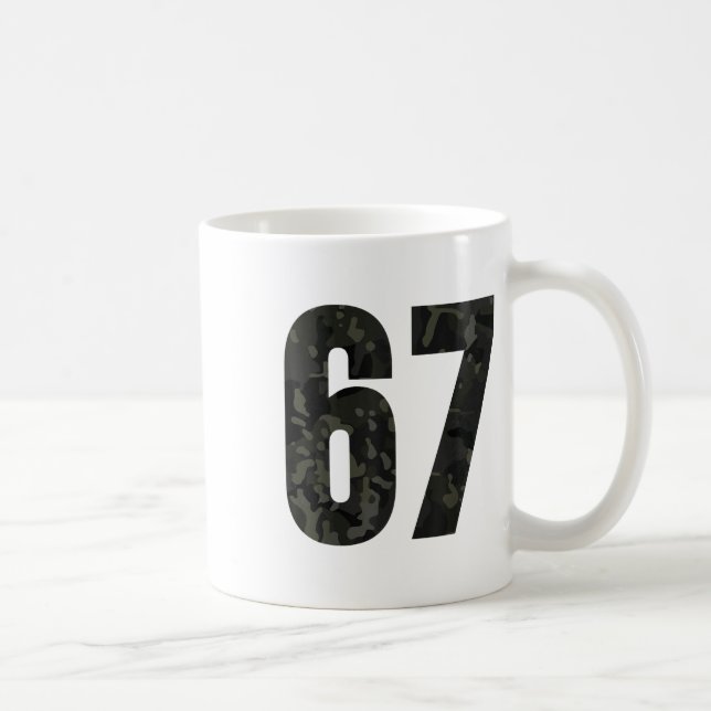 Trendande Gen Alpha Sex Sju 6 7 Meme Cam Multi Ca Kaffemugg (Höger)