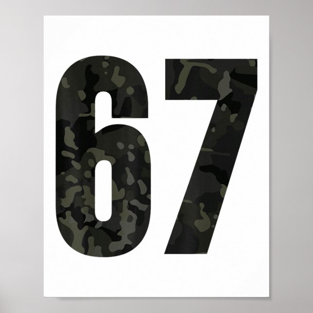 Trendande Gen Alpha Sex Sju 6 7 Meme Cam Multi Ca Poster (Framsidan)
